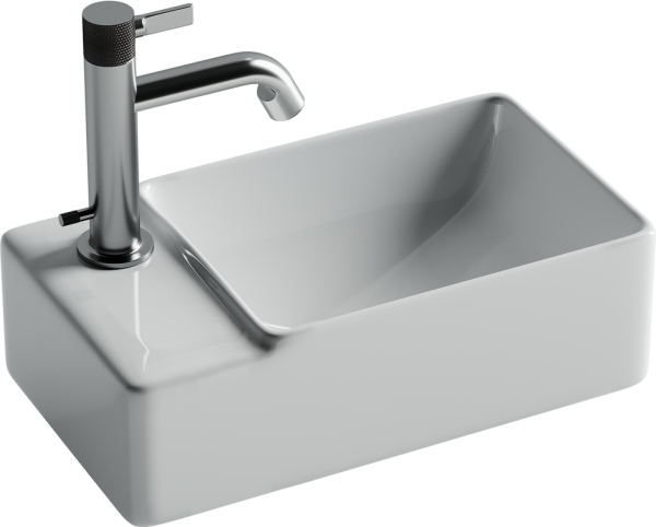 Раковина маленькая в туалет Ceramicanova Element CN5046 L белый глянцевый