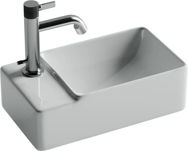 Раковина маленькая в туалет Ceramicanova Element CN5046 L белый глянцевый