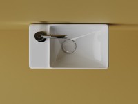 Раковина маленькая в туалет Ceramicanova Element CN5046 L белый глянцевый