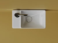 Раковина маленькая в туалет Ceramicanova Element CN5046 L белый глянцевый