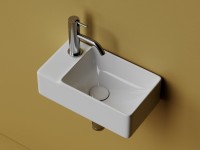 Раковина маленькая в туалет Ceramicanova Element CN5046 L белый глянцевый