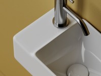 Раковина маленькая в туалет Ceramicanova Element CN5046 L белый глянцевый