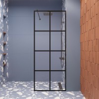 Душевая перегородка DIWO Коломна 80 см, профиль черный матовый