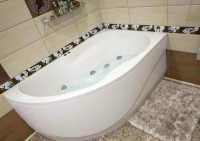 Акриловая ванна Aquanet Graciosa 00205389 R 150x90 см, угловая, правая, пристенная, белая, асимметричная, с каркасом
