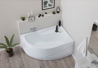Акриловая ванна Aquanet Graciosa 00205389 R 150x90 см, угловая, правая, пристенная, белая, асимметричная, с каркасом