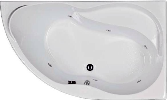 Акриловая ванна Aquanet Graciosa 00205389 R 150x90 см, угловая, правая, пристенная, белая, асимметричная, с каркасом