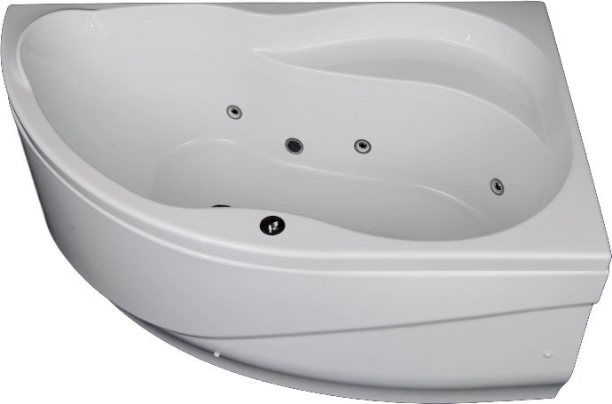 Акриловая ванна Aquanet Graciosa 00205389 R 150x90 см, угловая, правая, пристенная, белая, асимметричная, с каркасом