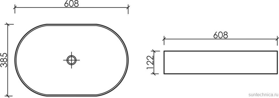 Накладная раковина Ceramicanova Element CN6048MH антрацит матовая
