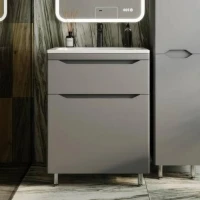 Тумба с раковиной Style Line Марелла 60 напольная, серая