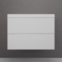 Тумба подвесная "Манхэттен 80" ЭМАЛЬ, под раковину ASTI, 2 ящика, PLUS, белый