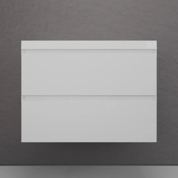 Тумба подвесная "Манхэттен 80" ЭМАЛЬ, под раковину ASTI, 2 ящика, PLUS, белый