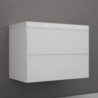 Тумба подвесная "Манхэттен 80" ЭМАЛЬ, под раковину ASTI, 2 ящика, PLUS, белый