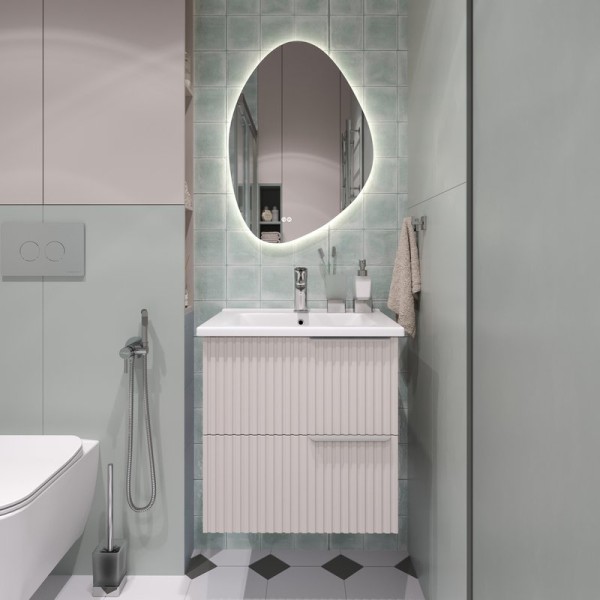 Мебель для ванной комнаты STWORKI Хаммель 55 бежевая