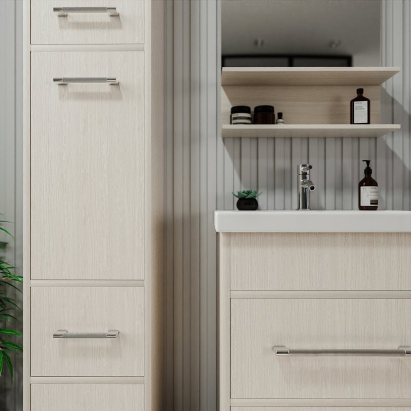 Мебель для ванной комнаты Бриклаер Чили 60 светлая лиственница С