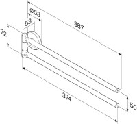 Держатель для полотенец AM.PM X-Joy A85A32600 хром