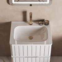 Тумба под раковину без столешницы Belux Осло 60 подвесная, белая матовая