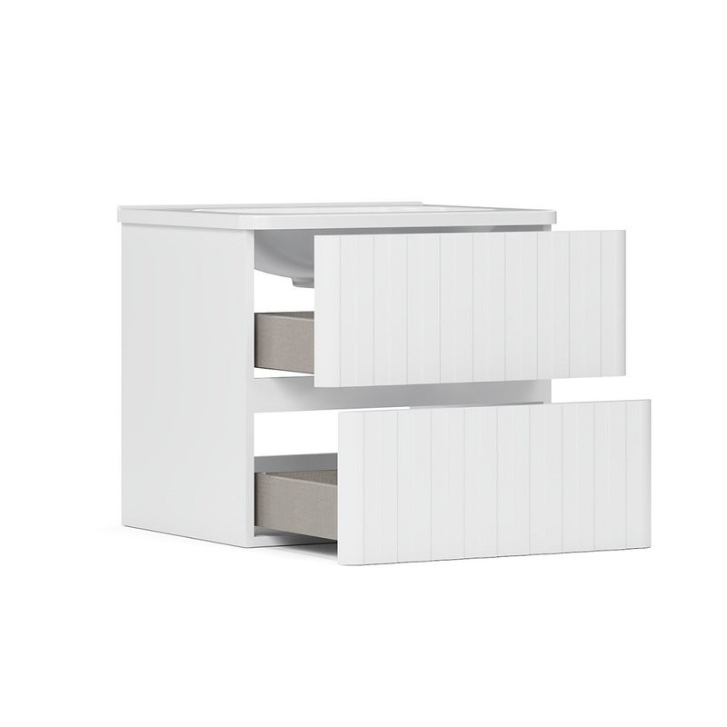 Тумба под раковину без столешницы Belux Осло 60 подвесная, белая матовая