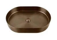 Накладная раковина AltroBagno Eterno 001028 BrAn 59 состаренная бронза, овальная, нержавеющая сталь