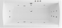 Акриловая ванна Excellent Aquaria Lux WAEX.AQU18.SMART 180x80 см, встраиваемая, с гидромассажем, белая, с каркасом, со сливом-переливом