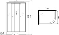 Душевая кабина Niagara Eco E120/80/13L/MT 120х80 см