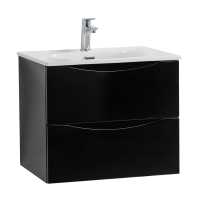 Тумба с раковиной BelBagno Marino-cer-n 70 подвесная, nero lucido