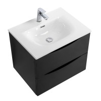 Тумба с раковиной BelBagno Marino-cer-n 70 подвесная, nero lucido