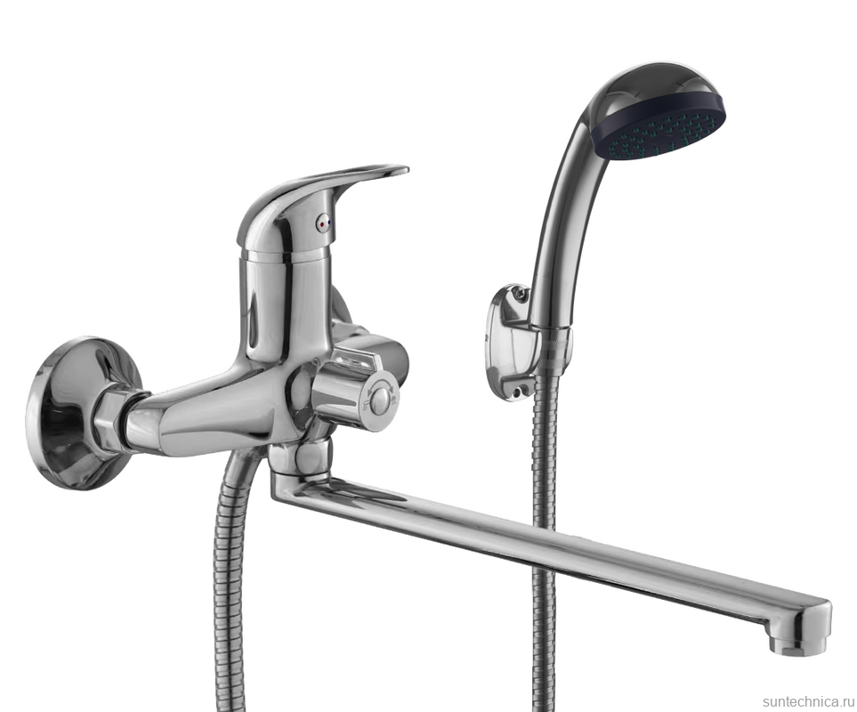 Смеситель с длинным изливом для ванны Fashun A2215N хром
