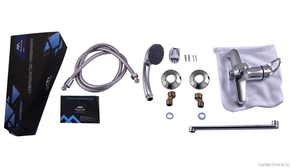 Смеситель с длинным изливом для ванны Fashun A2215N хром