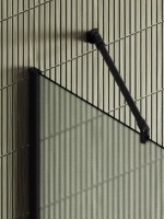 Душевая перегородка Maybahglass MGD-731-6ш 79 см, профиль черный, стекло сатин