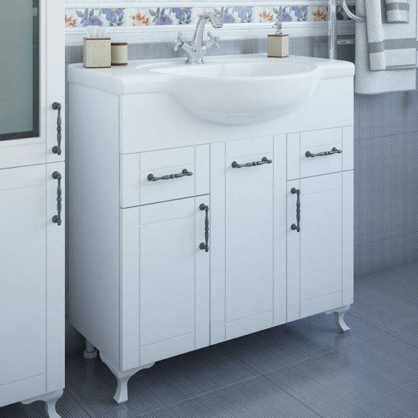 Тумба под раковину Sanflor Глория 85, белая