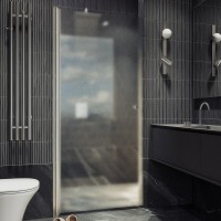 Душевая дверь в нишу Maybahglass MGD-802-5 60 см, профиль хром матовый, стекло сатин