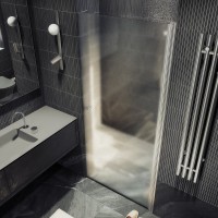 Душевая дверь в нишу Maybahglass MGD-802-5 60 см, профиль хром матовый, стекло сатин