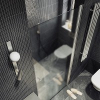 Душевая дверь в нишу Maybahglass MGD-802-5 60 см, профиль хром матовый, стекло сатин