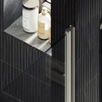 Душевая дверь в нишу Maybahglass MGD-802-5 60 см, профиль хром матовый, стекло сатин