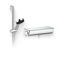 Душевой комплект Термостат Hansgrohe Ecostat Select 13161000 для душа + Гарнитур Pulsify Relaxation 105 3jet 24160000 хром