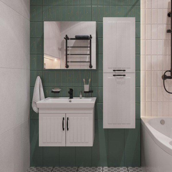 Мебель для ванной комнаты DIWO Сочи 60 подвесная, белая