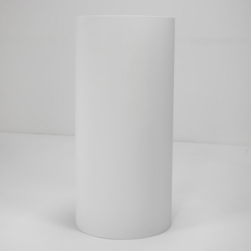 Раковина напольная Abber Stein AS2516 40 глянцевая белая, круглая, моноблок, искусственный камень