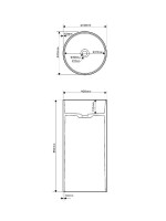Раковина напольная Abber Stein AS2516 40 глянцевая белая, круглая, моноблок, искусственный камень