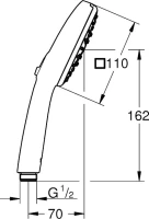 Душевая лейка Grohe Tempesta Cube 27574003 хром Душевая лейка Grohe Tempesta Cube 27574003 хром