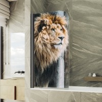 Шторка на ванну Maybahglass MGV-928-ФП001-6 60 см, профиль черный