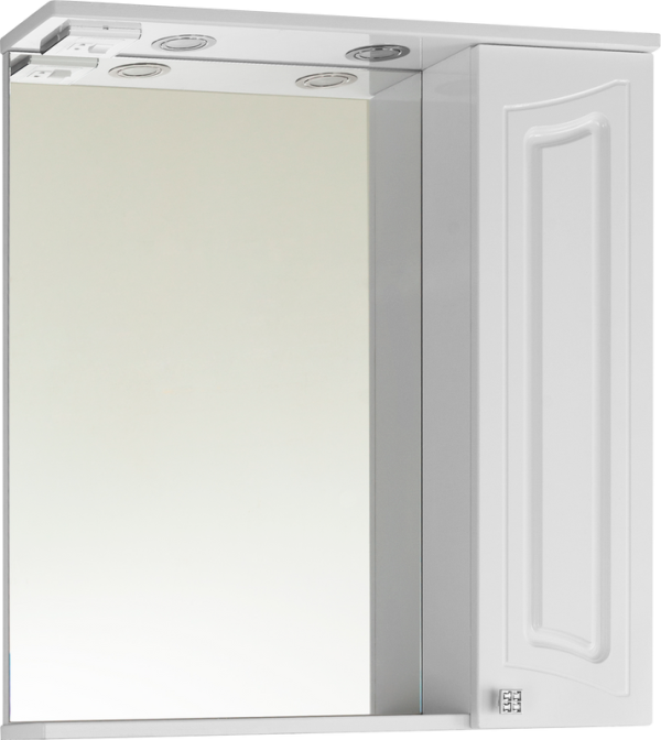 Зеркало Vod-Ok Адам R 75 белое