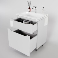 Мебель для ванной комнаты Style Line Марелла 70 напольная, белый глянец