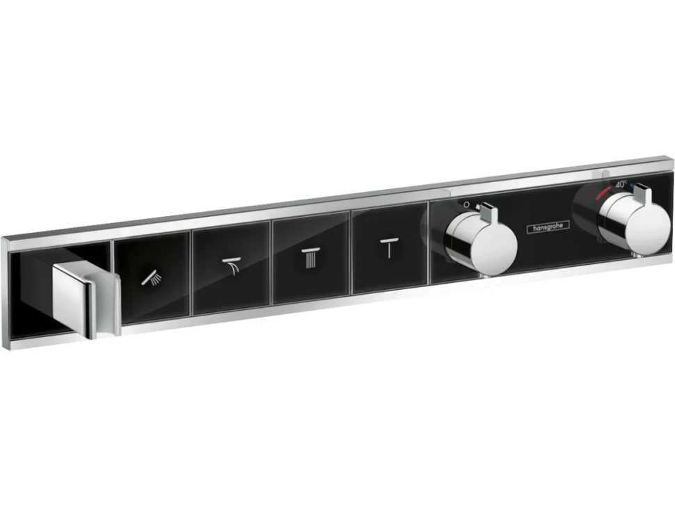Термостатический смеситель встраиваемый Hansgrohe RainSelect 15357600 С ВНУТРЕННЕЙ ЧАСТЬЮ, шлифованный черный хром
