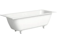 Ванна из искусственного камня Salini Orlanda Axis 190x80 см, встраиваемая, белая, на ножках