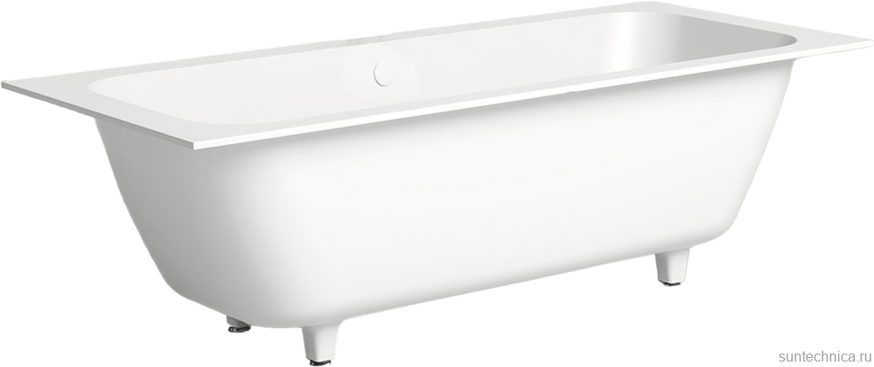 Ванна из искусственного камня Salini Orlanda Axis 190x80 см, встраиваемая, белая, на ножках