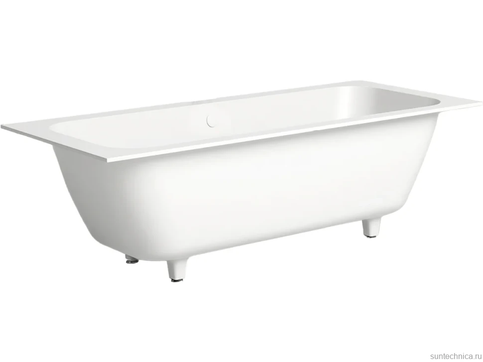 Ванна из искусственного камня Salini Orlanda Axis 190x80 см, встраиваемая, белая, на ножках