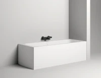 Ванна из искусственного камня Salini Orlanda Axis 190x80 см, встраиваемая, белая, на ножках