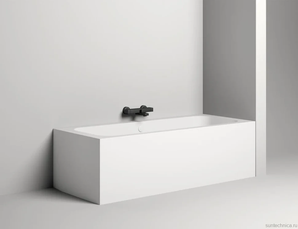 Ванна из искусственного камня Salini Orlanda Axis 190x80 см, встраиваемая, белая, на ножках