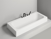 Ванна из искусственного камня Salini Orlanda Axis 190x80 см, встраиваемая, белая, на ножках