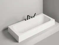 Ванна из искусственного камня Salini Orlanda Axis 190x80 см, встраиваемая, белая, на ножках